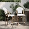 Flash Furniture WhiteGray PE Rattan Stacking Paris Stool, 2PK 2-SDA-AD642001-F-CS-WHGY-NAT-GG - alternate 1
